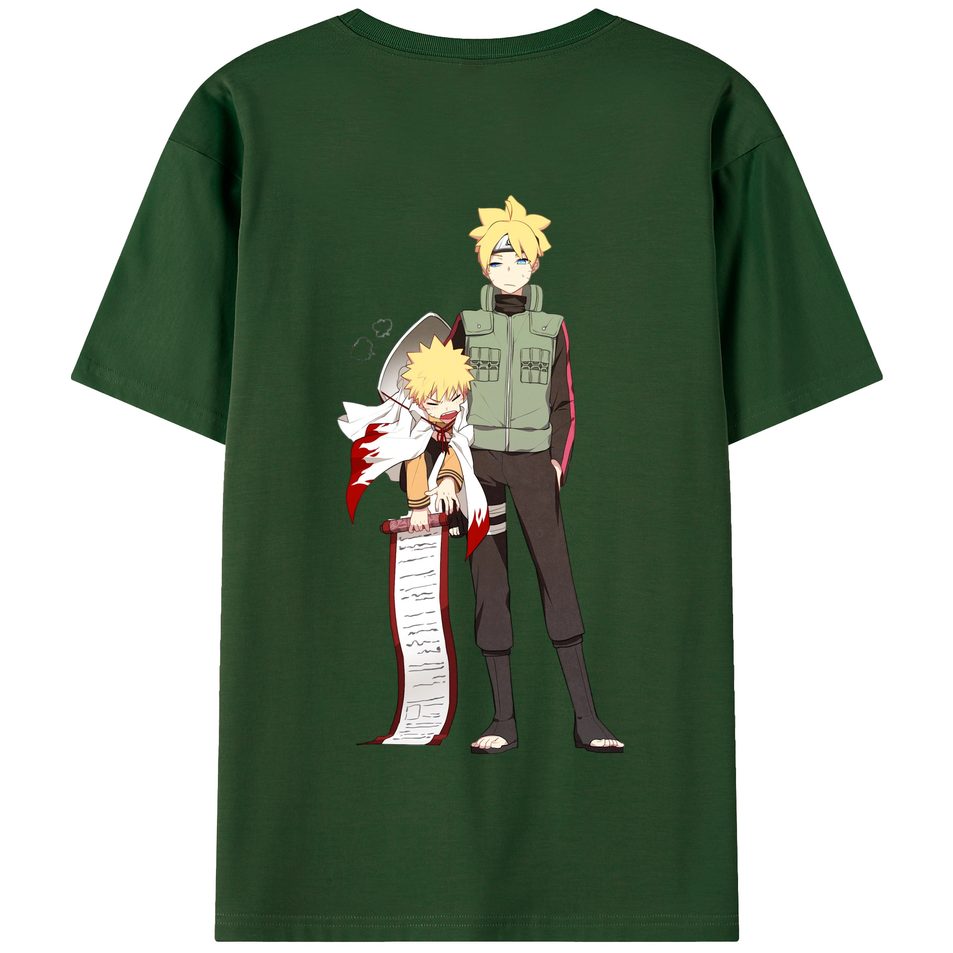 （画像用） NARUTO -ナルト- 波風 ミナト Namikaze Minato 綿100％半袖Tシャツ（背面プリント）
